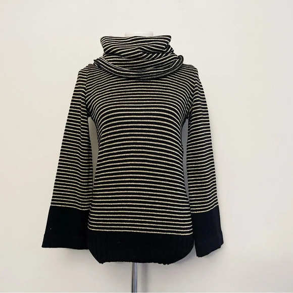 Vintage Crissa linea Italiano metallic turtleneck sweater casual classic - Picture 1 of 7
